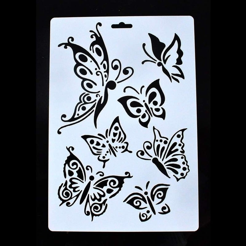 SLGIFT DIY Decorative Stencil Template for Painting on Walls Furniture Crafts (Butterfly) - Image 2